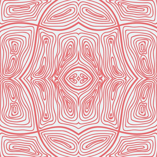 Monokrom lockigt abstrakta sömlösa Doodle mönster — Stock vektor