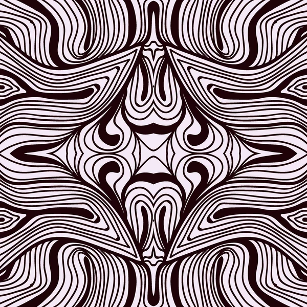 Modèle de caniche sans couture abstrait bouclé monochrome — Image vectorielle