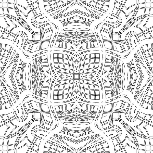 Patrón de rizado tribal transparente blanco y negro — Vector de stock