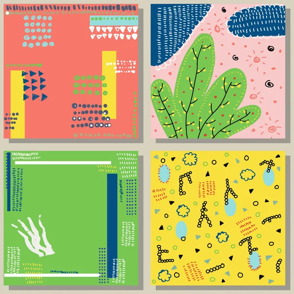 Creative artistic cards. Hand drawn textures. Invitations, Birthday, Wedding, Business cards