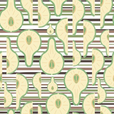 Taze meyve. Elle çizilmiş seamless modeli güzel doodle armut ile