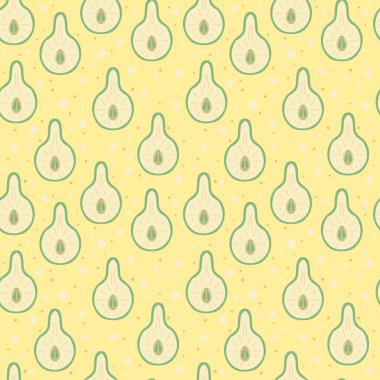 Taze meyve. Elle çizilmiş seamless modeli güzel doodle armut ile