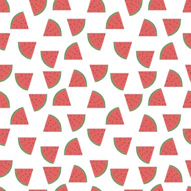 Taze meyve. Elle çizilmiş seamless modeli güzel doodle karpuz ile