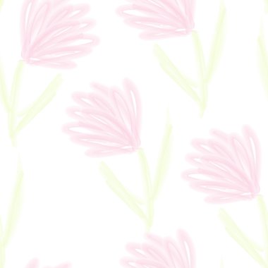 Seamless floral pattern - soft pastele colors, aerial and light design