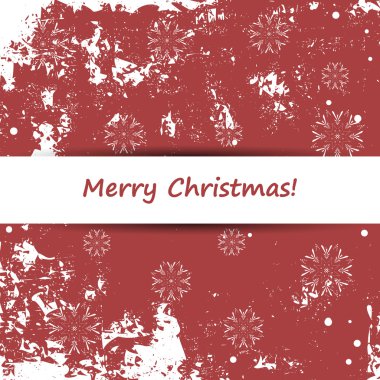 Abstract background with grunge texture and white snowflakes, looks like frozen window