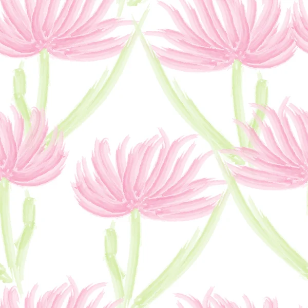 Patrón floral sin costuras - colores pasteles suaves, diseño aéreo y ligero — Vector de stock