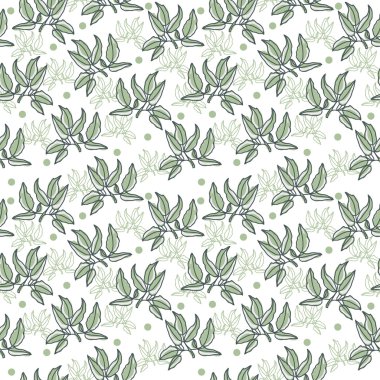 Sorunsuz çiçek desenli. Botanik arka plan el çekilmiş