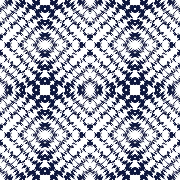 Motif abstrait tribal dessiné à la main sans couture — Image vectorielle