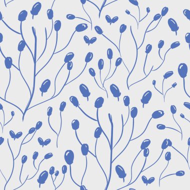 Sorunsuz çiçek desenli. Çok doodle çiçekler ile çizilmiş arka plan el