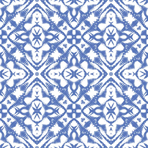 Motif abstrait tribal dessiné à la main sans couture — Image vectorielle