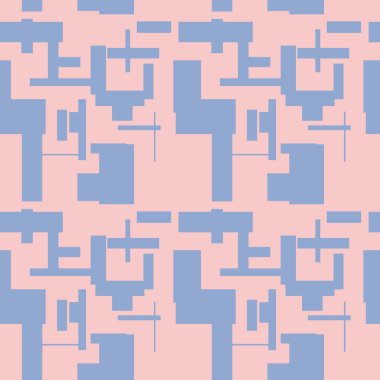 Minimalist retro desen - basit renkler ve şekiller. Sorunsuz arka plan