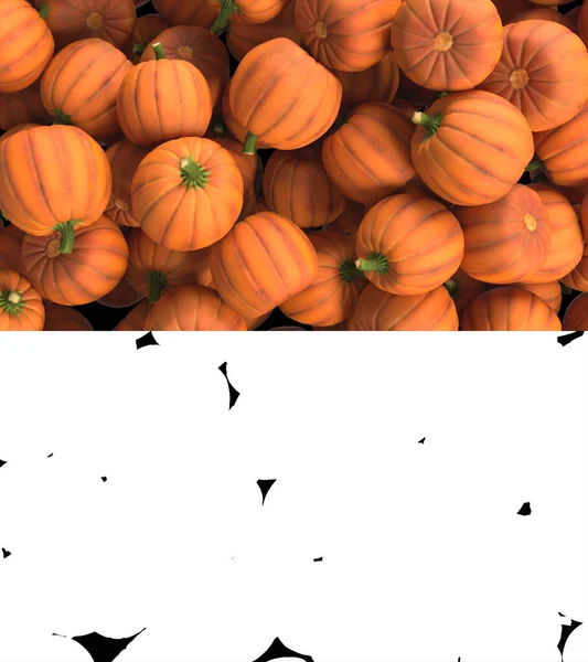 Illustration Ett Halloween Pumpflöde Med Alfa Skikt — Stockfoto