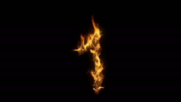 3D动画的头号火灾与阿尔法层 — 图库视频影像