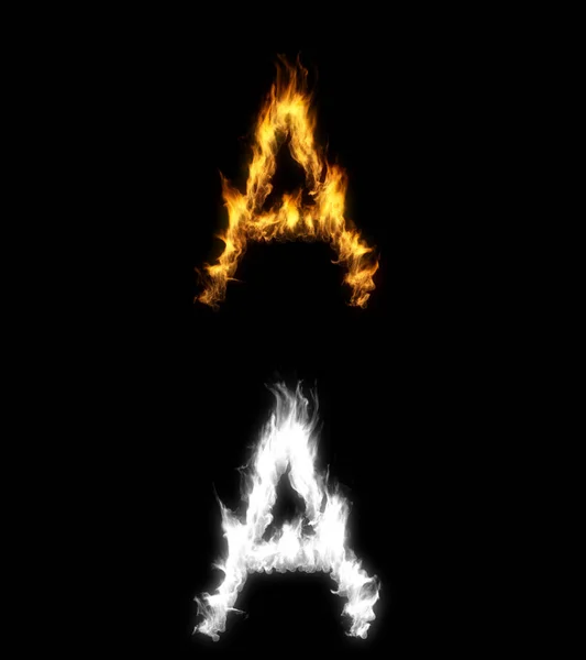 Illustration Des Buchstabens Flammen Mit Alpha Schicht — Stockfoto