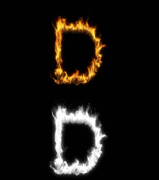 Απεικόνιση Του Γράμματος Στη Φωτιά Άλφα Στρώμα — Φωτογραφία Αρχείου