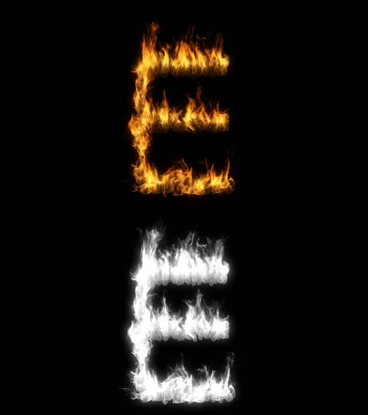 Απεικόνιση Του Γράμματος Στη Φωτιά Άλφα Στρώμα — Φωτογραφία Αρχείου