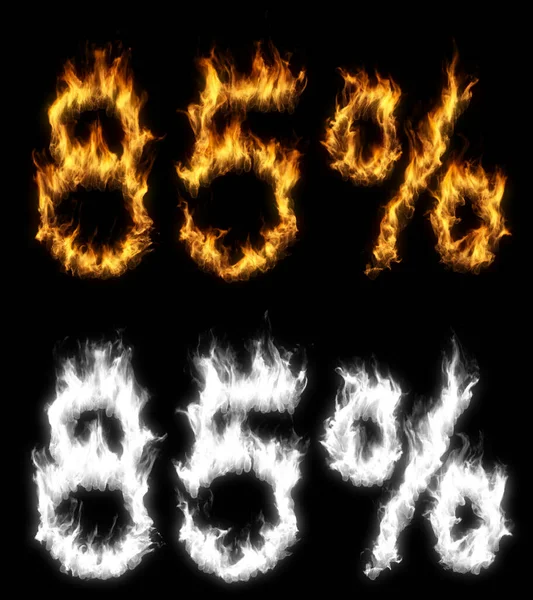 Ilustracja Liczby Procent Tekst Zniżki Sprzedaży Ogniu Warstwy Alfa — Zdjęcie stockowe