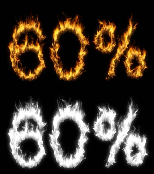 アルファ層で火災の数パーセントのテキスト割引販売の3Dイラスト ロイヤリティフリーのストック画像