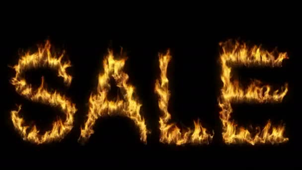 레이어와 불타는 텍스트 애니메이션 — 비디오