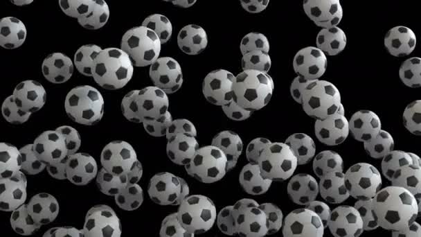 Animación Del Flujo Pelota Fútbol Con Capa Alfa — Vídeos de Stock