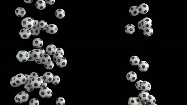 Futbol Topunun Alfa Katmanlı Boyutlu Animasyonu — Stok video