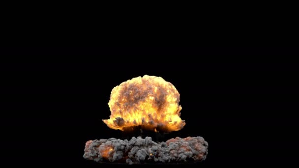 Animación Una Explosión Nuclear — Vídeos de Stock