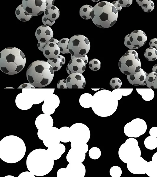 Иллюстрация Футбольного Мяча Альфа Слоем — стоковое фото
