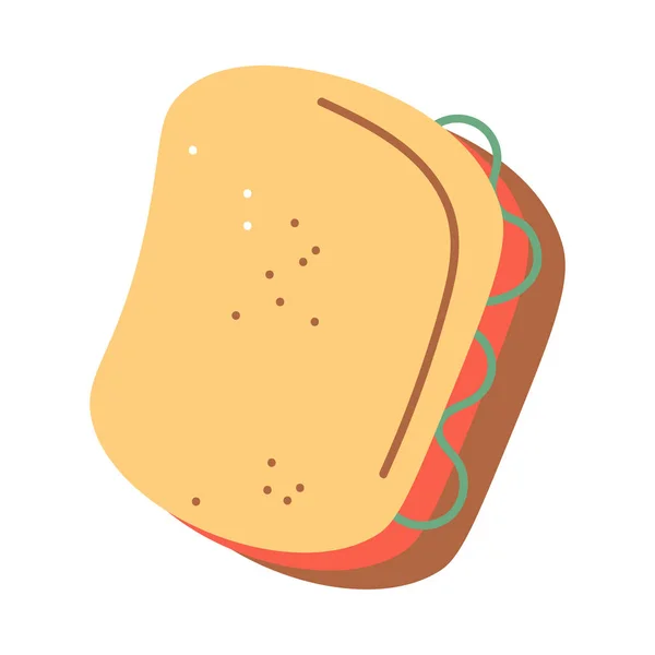 Sandwich santé aux légumes frais contenant des probiotiques pour une bonne microflore — Image vectorielle