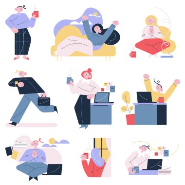 İnsanlar rahatlıyor, kahve içiyor, sabah aceleyle ofise gidiyor.