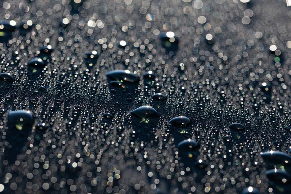 Primer Plano Las Gotas Agua Coche Después Lluvia — Foto de Stock