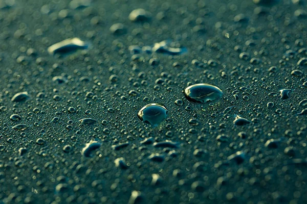 Wassertropfen Fallen Nach Regen Auf Auto — Stockfoto