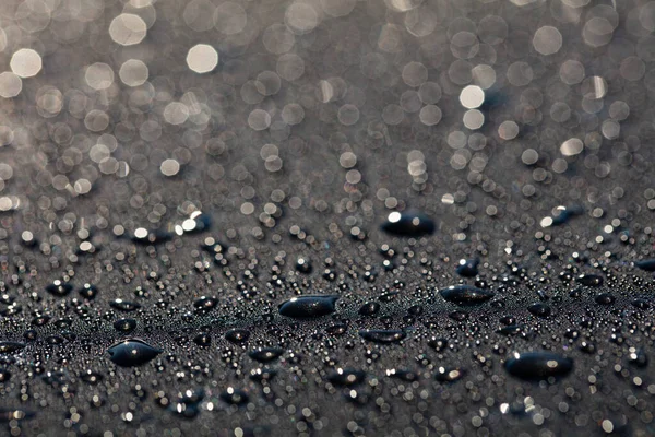 Fechar Gotas Água Carro Após Chuva — Fotografia de Stock