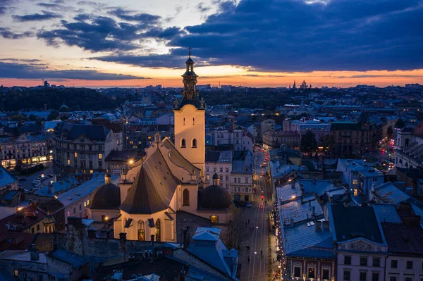 Lviv Ukraine Août 2020 Vue Sur Cathédrale Latine Lviv Ukraine — Photo