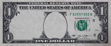 ABD 1 dolarlık sınır tasarım amacıyla boş orta alan