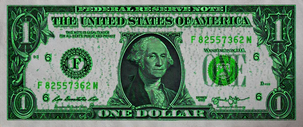 Dollar Mit Grünem Glitzerhintergrund Für Designzwecke — Stockfoto