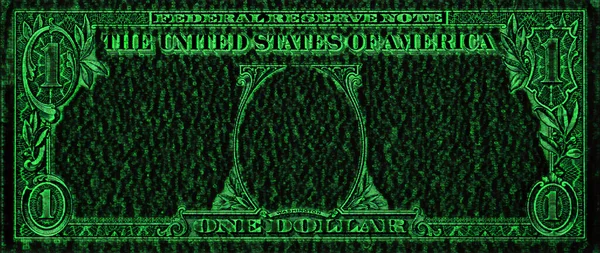 Dollar Gräns Med Tom Mitt Område Grönt Glitter Bakgrund För — Stockfoto