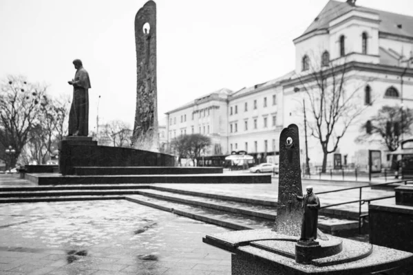 Lviv Ucrânia Abril 2019 Modelo Monumento Taras Shevchenko Lviv Modelo — Fotografia de Stock