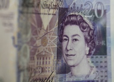 Tasarım amaçlı 20 Pound sterlin banknotun kapanışı