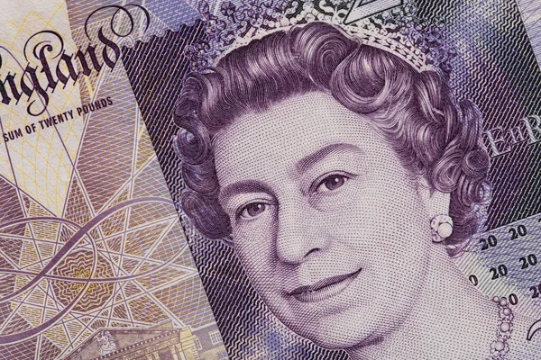 Nahaufnahme Von Pfund Sterling Banknote Für Designzwecke — Stockfoto
