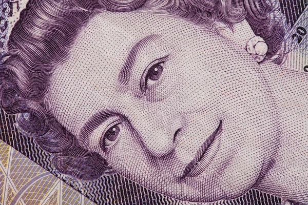 Closeup Pound Sterling Banknote Design — Fotografia de Stock