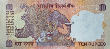 Eski 10 Hint Rupisi tasarım amacı için tersine