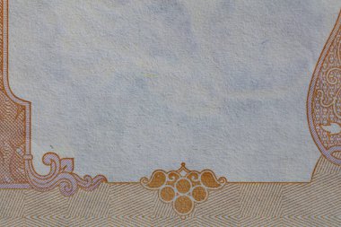 Tasarım amacıyla eski 10 Hint Rupisi 'nin bir parçası.