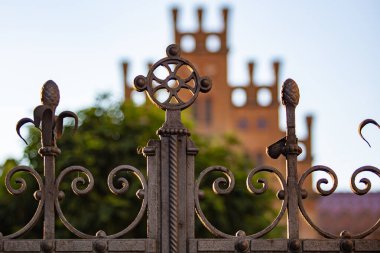 CHERNIVTSI, UKRAINE - 16 Haziran 2017: Chernivtsi Üniversitesi Kapısı