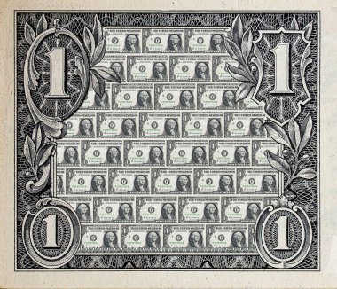 Tasarım amaçlı modifiye edilmiş bir dolarlık sanat eseri