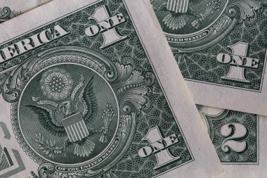 1 ve 2 ABD doları banknotları tersine