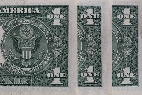 Row Dollar Banknotes Reverse — Stock Photo, Image