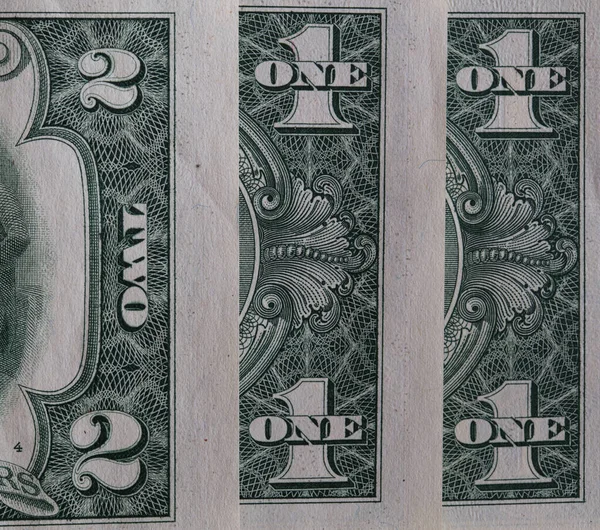 Notas Dólar Dos Eua Reverter — Fotografia de Stock