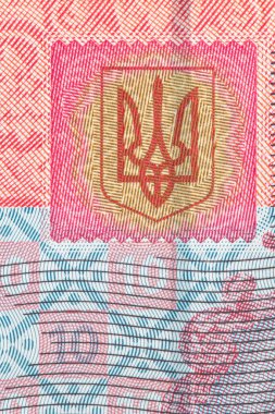 Ukrayna 10 Hryvnia banknotunun bir parçası.