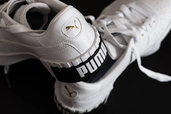 Lviv Ukraine April 2021 White Puma Sneakers — ストック写真