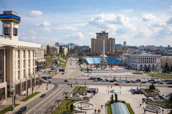 Kiev Ucrania Abril 2021 Plaza Independencia Kiev —  Fotos de Stock